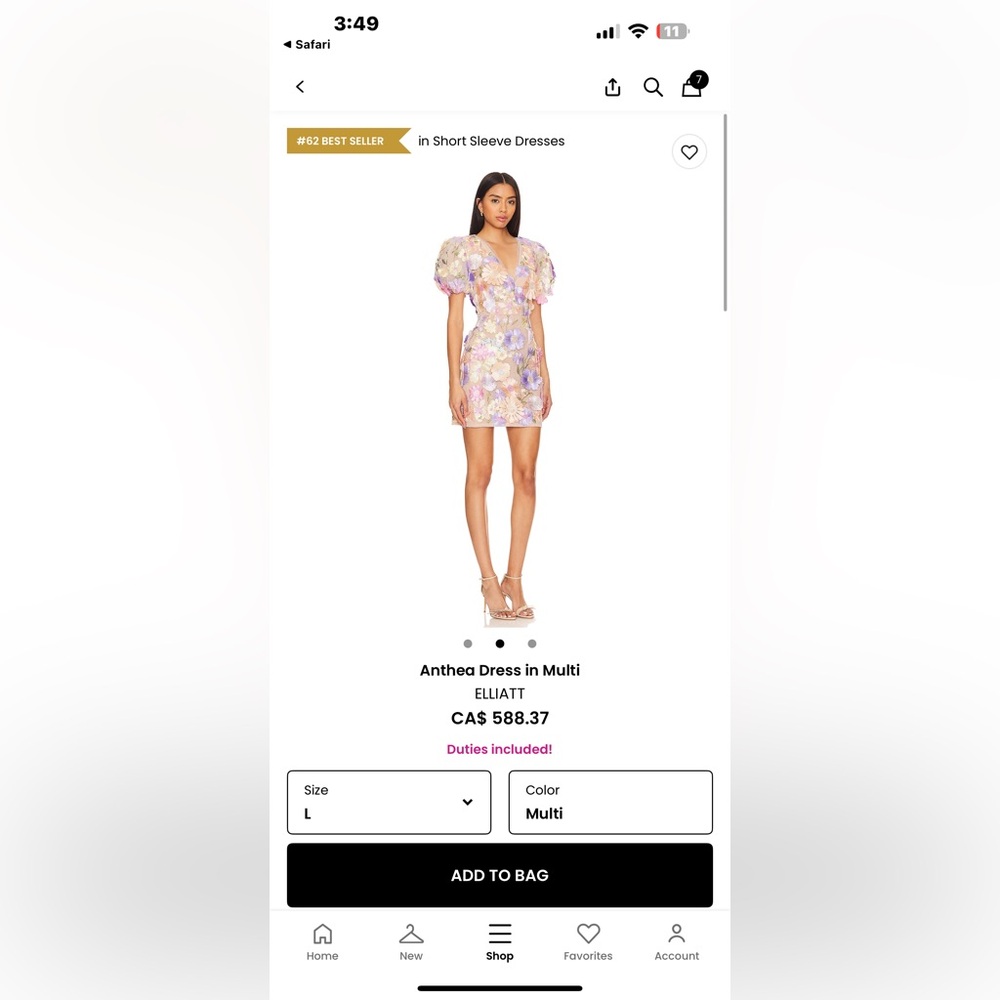 Elliatt Anthea Dress in Pastel Floral